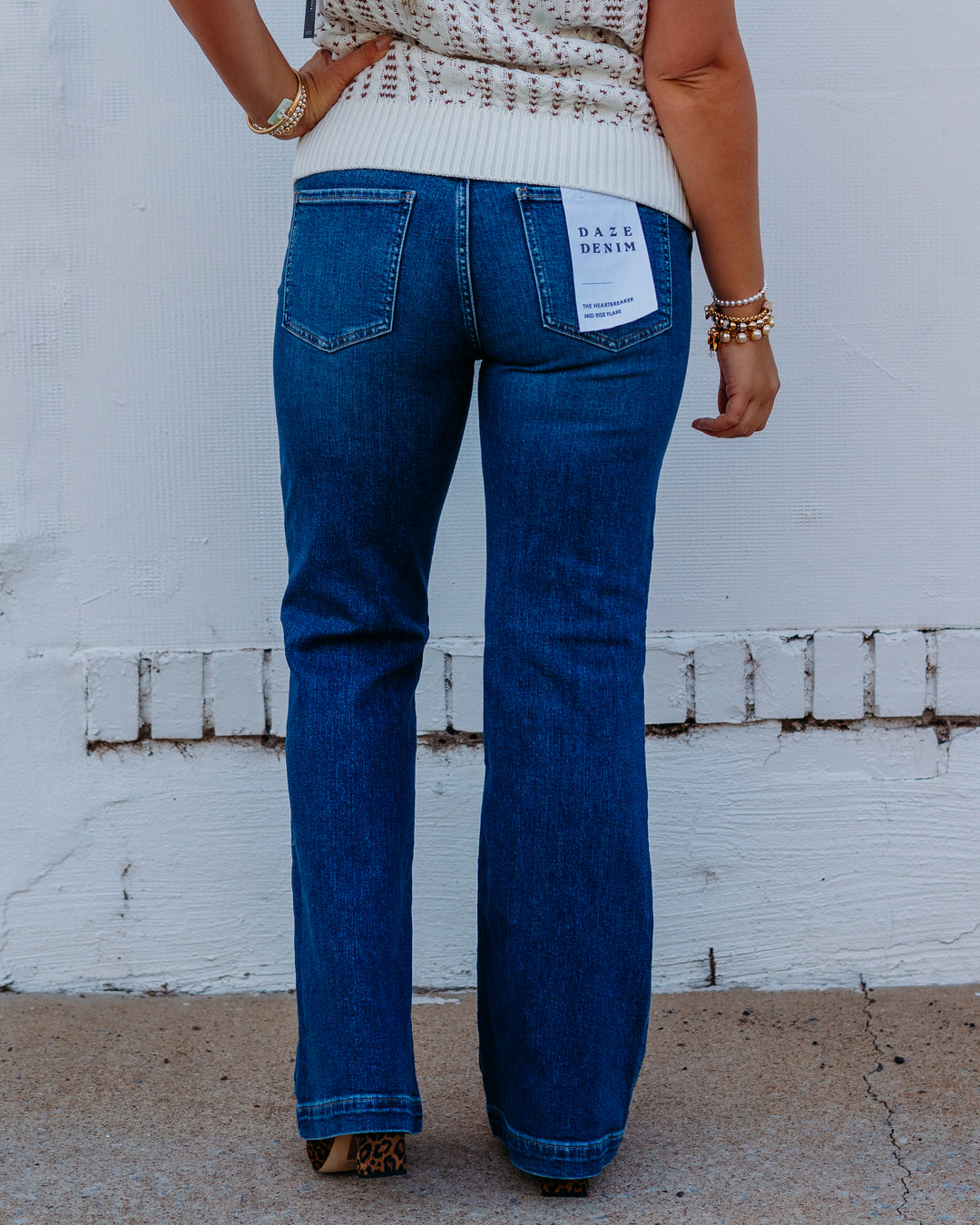Daze: The Heartbreaker Mid Rise Flare in Influencer - The Vogue Boutique