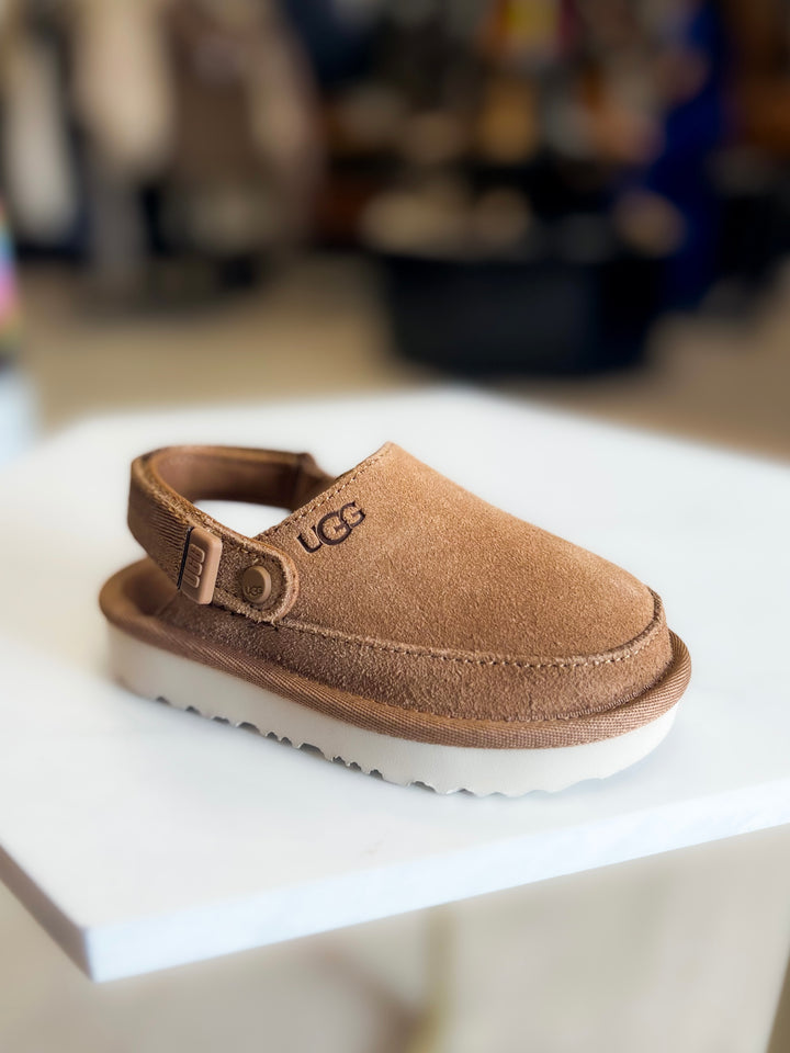 Ugg: Kids Goldenstar Clog in Chestnut - The Vogue Boutique