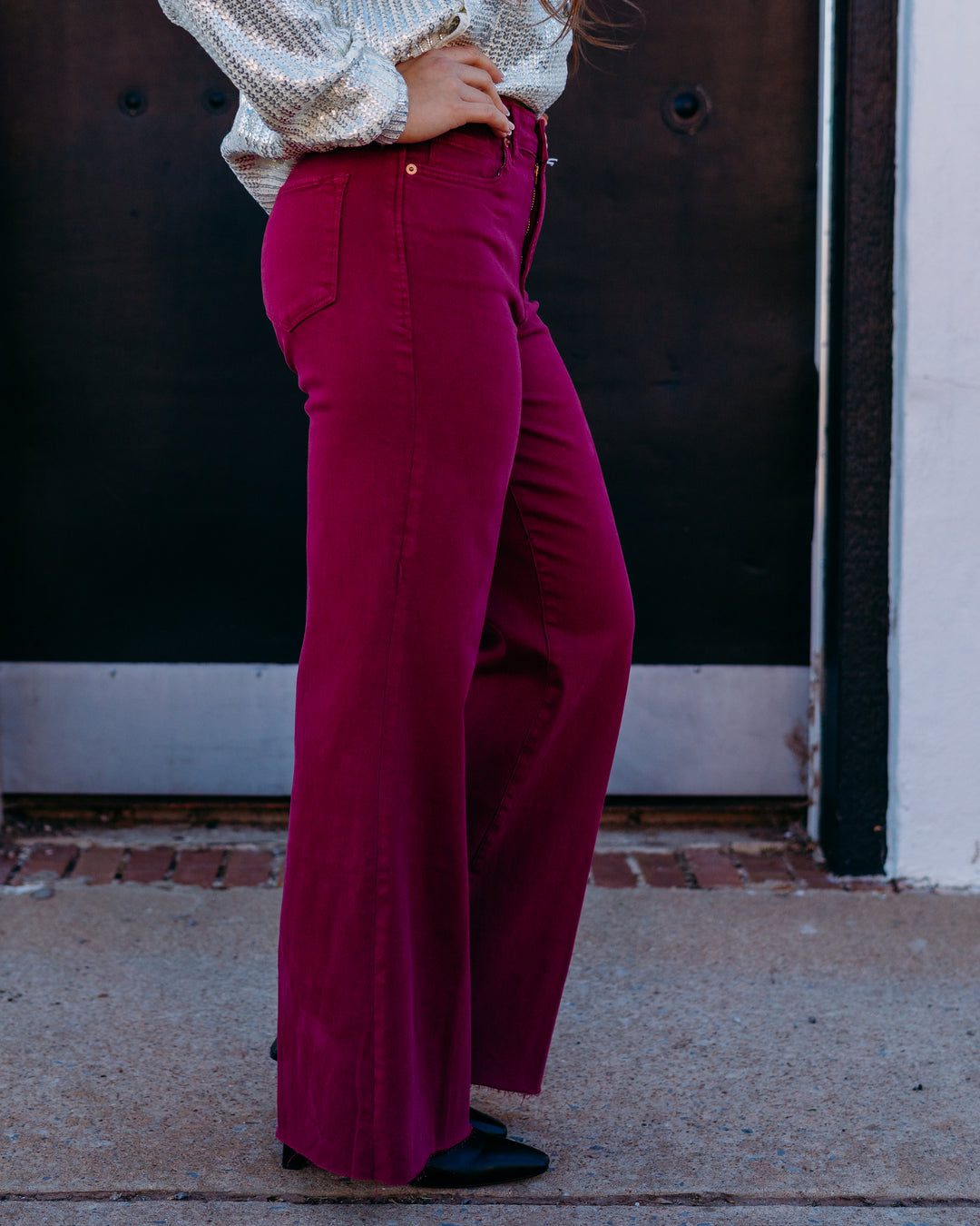 Dear John: Fiona Wide Leg Jeans in Beaujolais DPM55C336BJA - The Vogue Boutique