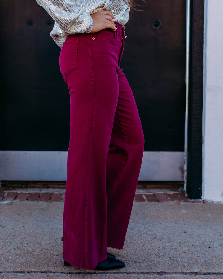 Dear John: Fiona Wide Leg Jeans in Beaujolais DPM55C336BJA - The Vogue Boutique