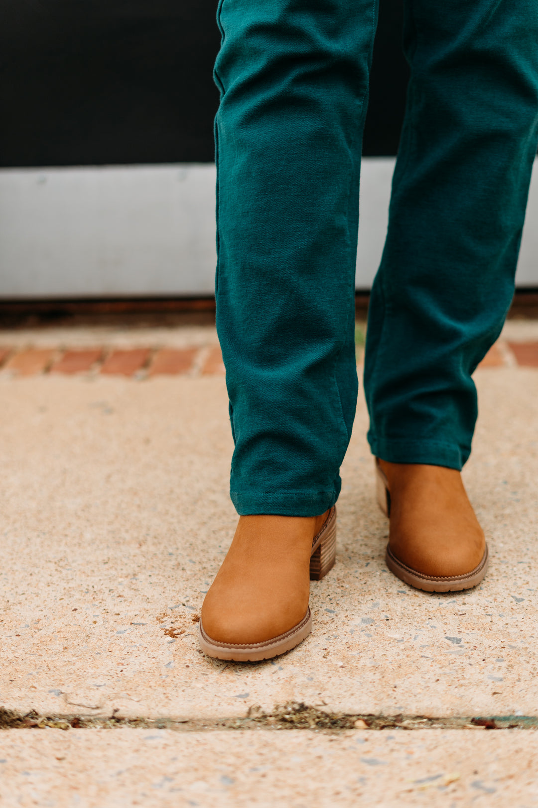 Multiples:  (Sun Stone) Zip Front Ankle Jeans in Deep Green(M35711PM) - The Vogue Boutique