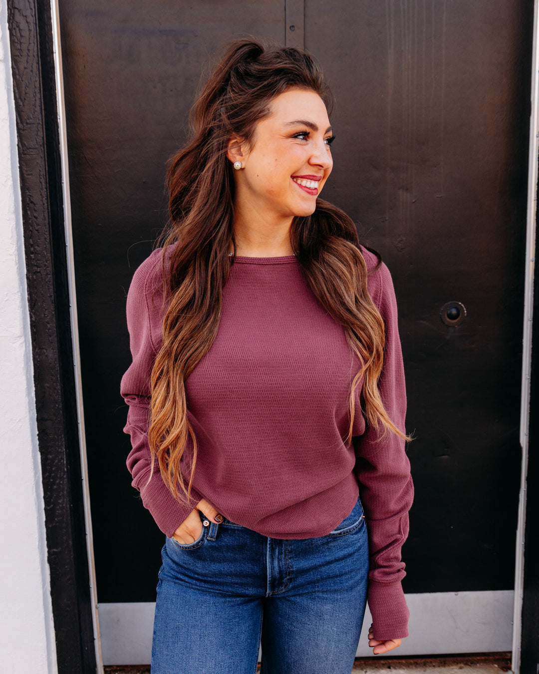 Free People: JESS LONG SLEEVE in DIONYSUS (FP-OB2291593-5760)