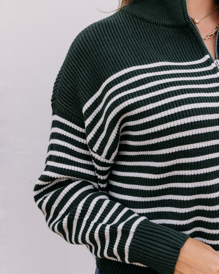 Thread & Supply: Russell Pullover in Pine Grey Stripe (J1936SWTS)