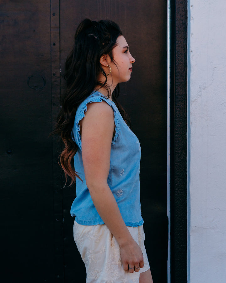Dear John: Nicola Top in Carolina Blue - The Vogue Boutique