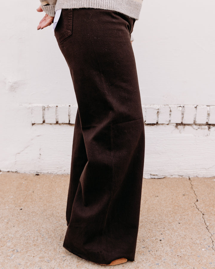 Pistola: Penny High Rise Wide Leg in Mocha Mocha (P00016587)