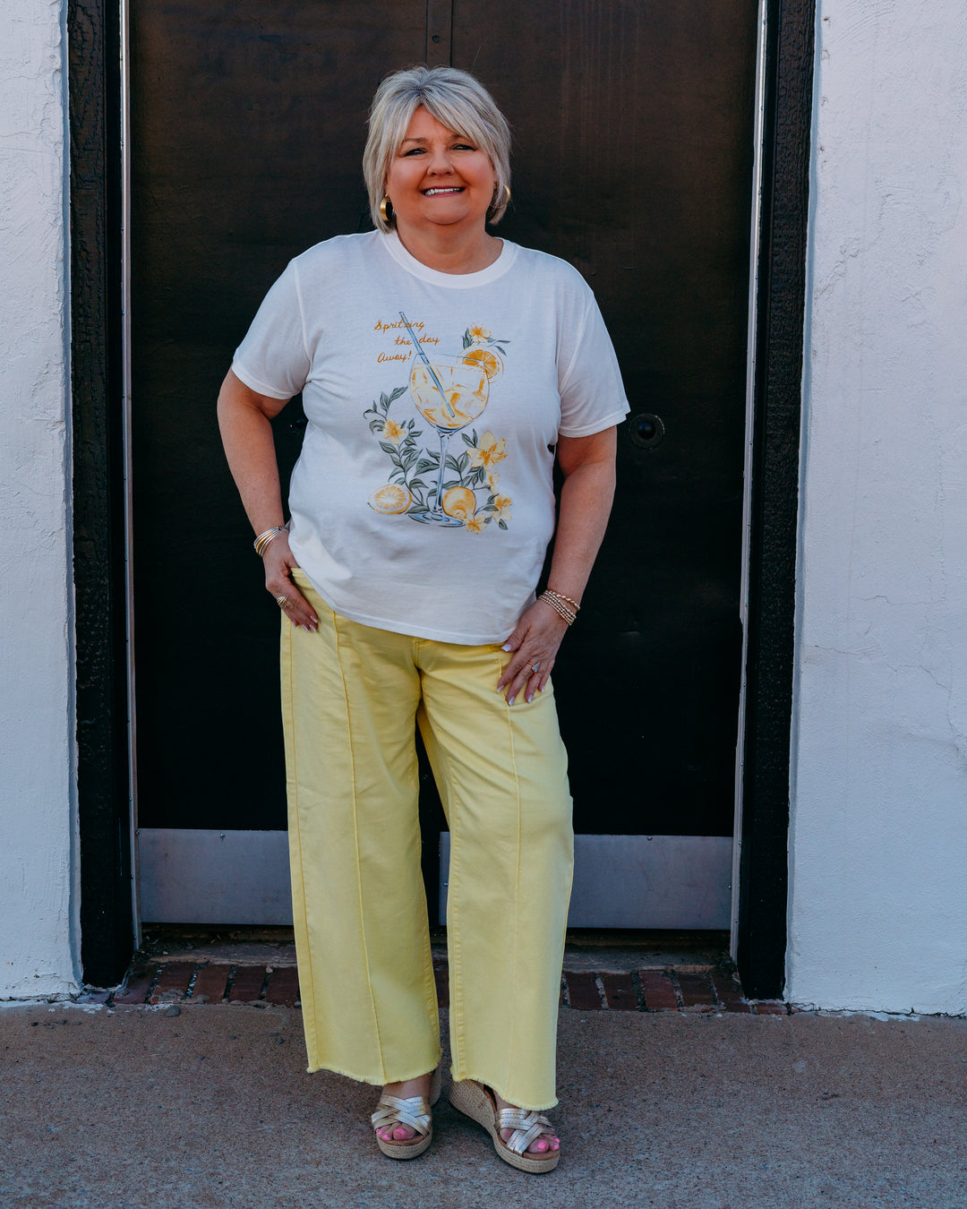 Z Supply: Spritz Boyfriend Tee in Sea Salt (GT261456S) - The Vogue Boutique