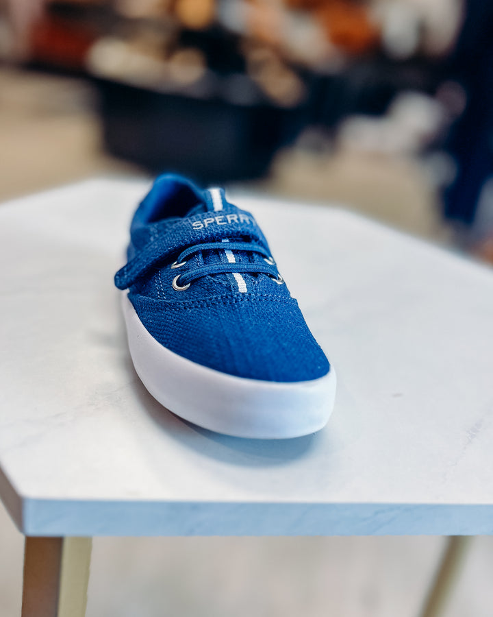 Sperry: Big Kid's Spinnaker Washable Sneaker - Navy - The Vogue Boutique