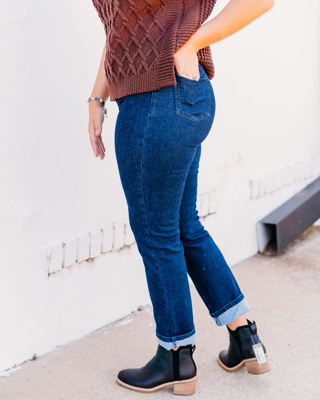 French Dressing Jeans: Straight Leg Jeans in Dark Rinse - The Vogue Boutique