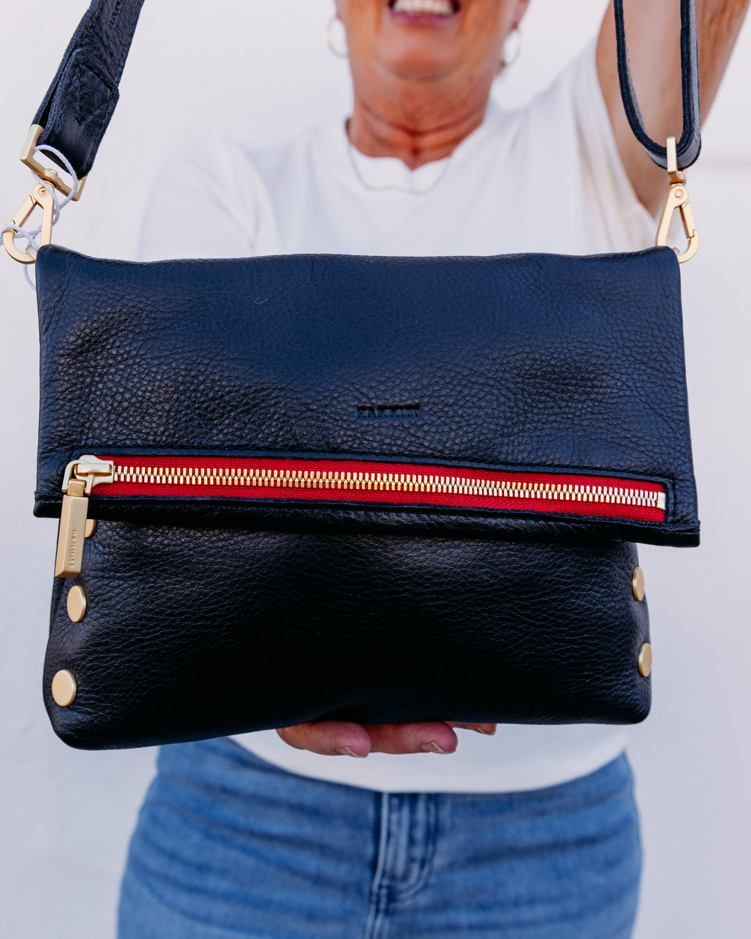 Hammitt: Vip Med in Black/Brushed Gold