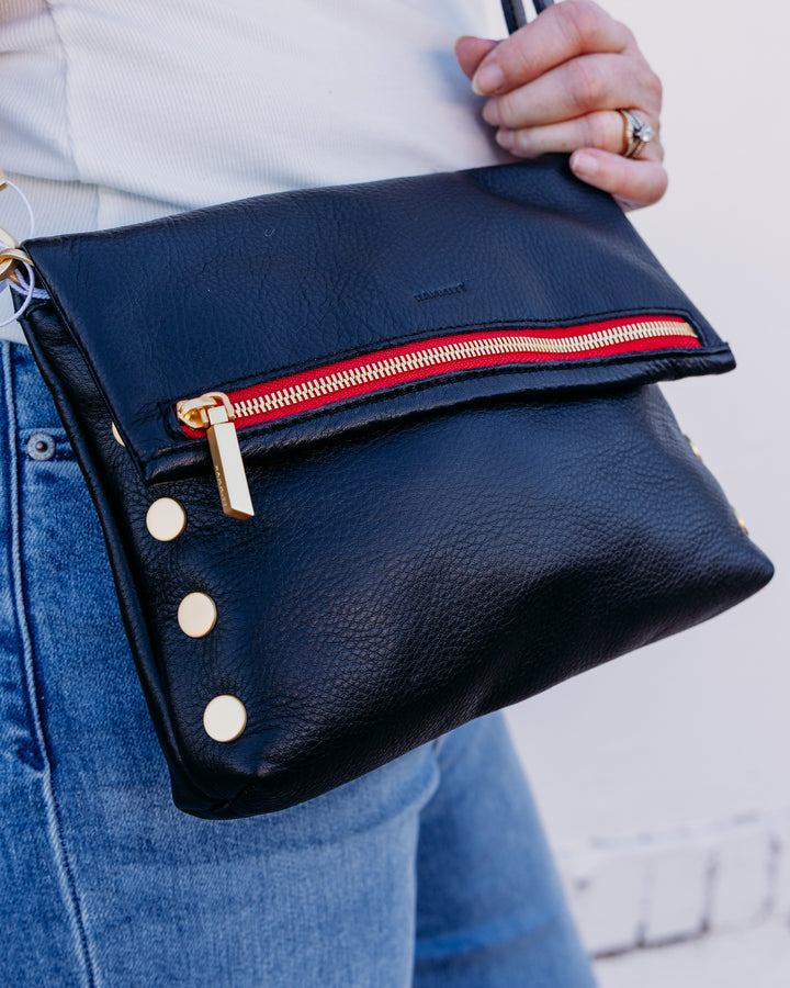 Hammitt: Vip Med in Black/Brushed Gold