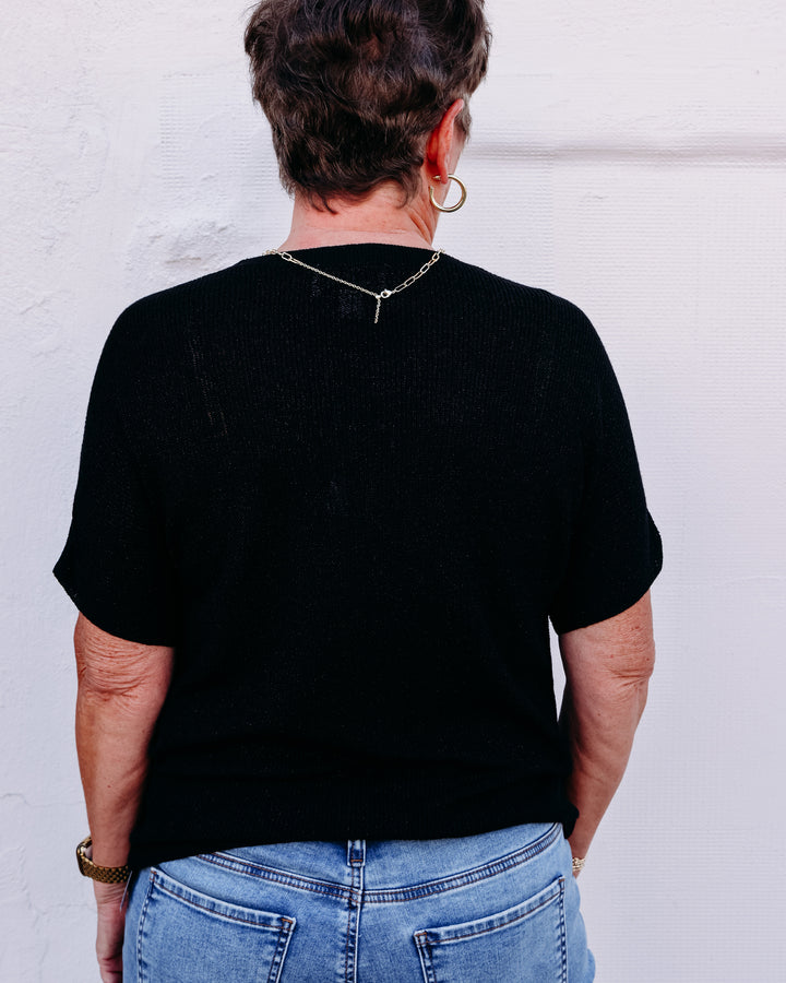 Joseph Ribkoff: LDS Top in Black (263900CO)