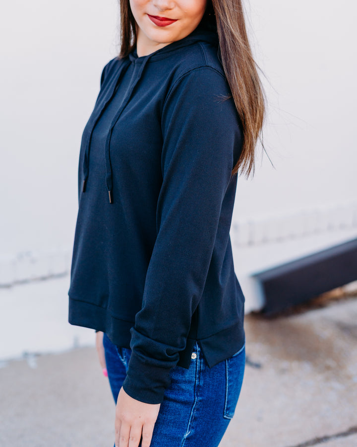 Thread & Supply: Izzy Hoodie in Black J1814TTRTS - The Vogue Boutique