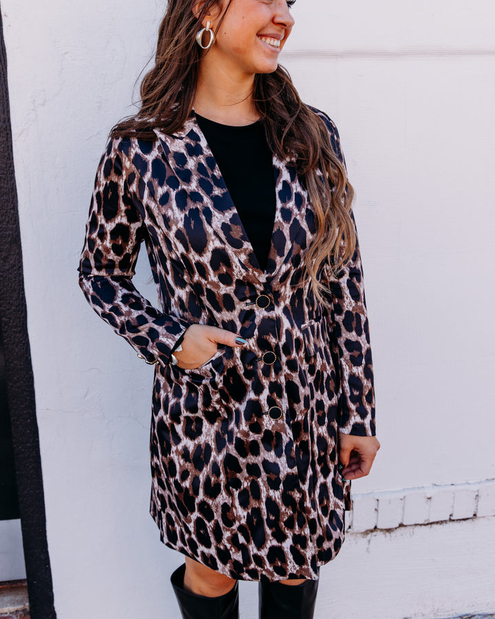 Jade: Leopard Button down Coat (79H5176)