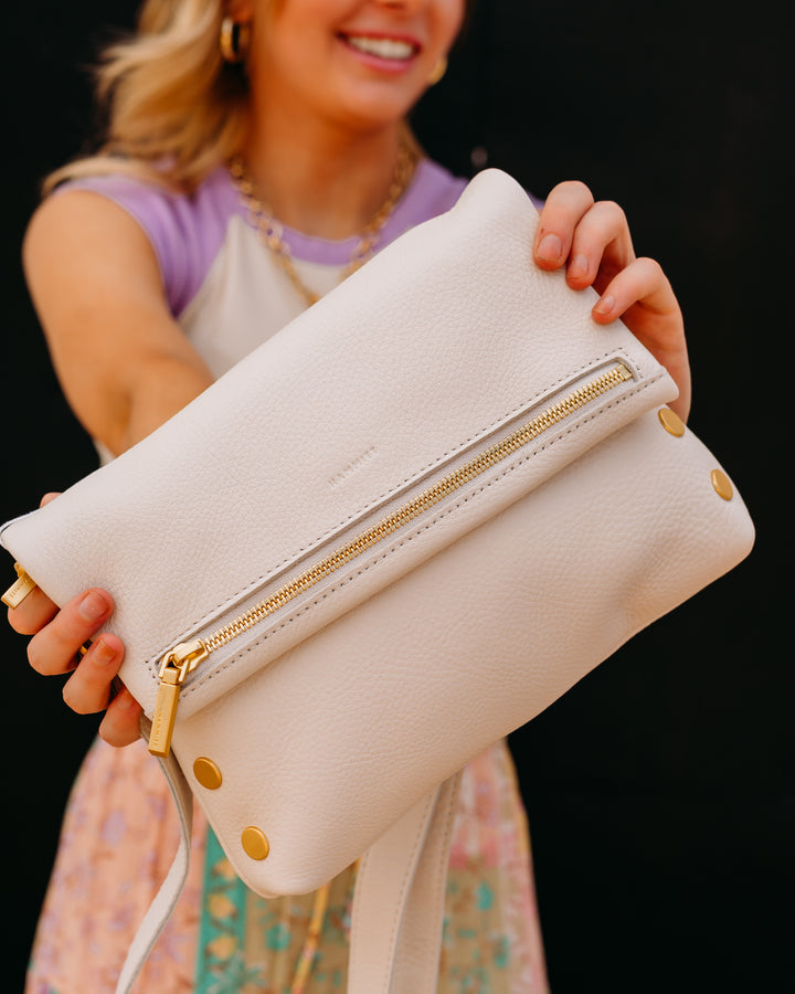 Hammitt: Vip Med in Calla Lily White/Brushed Gold - The Vogue Boutique