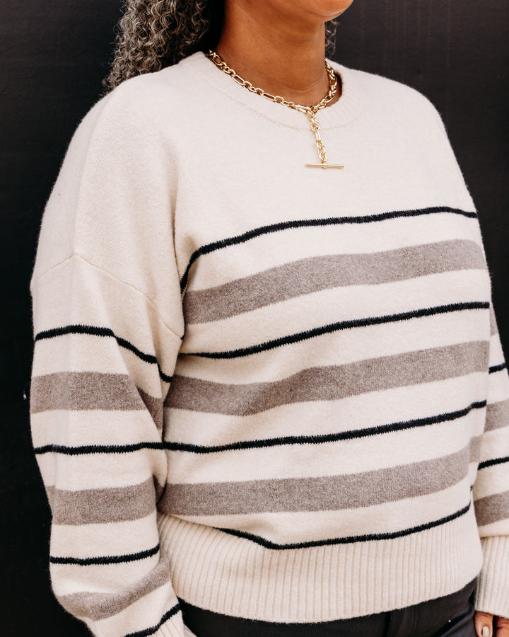 Z Supply: Cirrus Stripe Sweater in Chalk