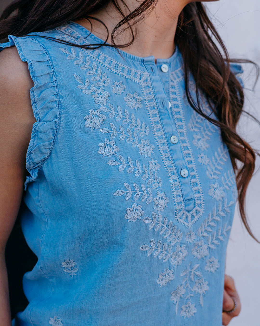 Dear John: Nicola Top in Carolina Blue - The Vogue Boutique