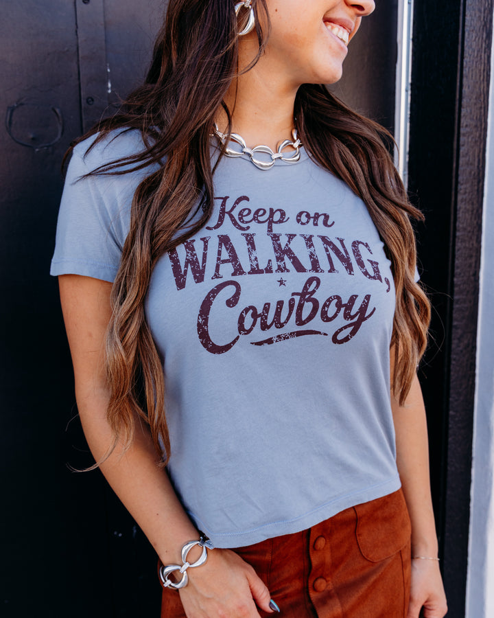 Project Social T: Keep Walking Tee in Smokey Blue