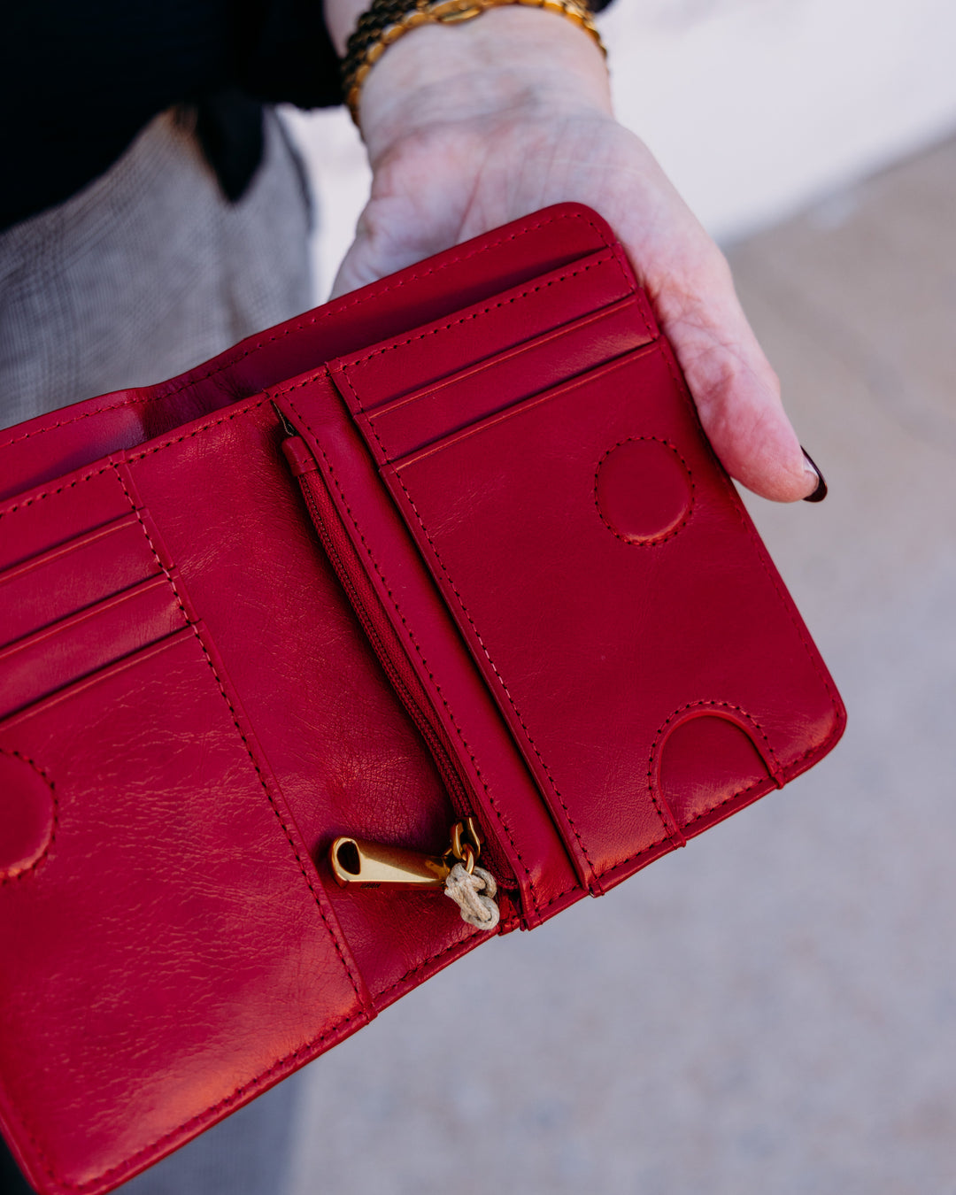 Hobo: Jill Bifold Wallet in True Red