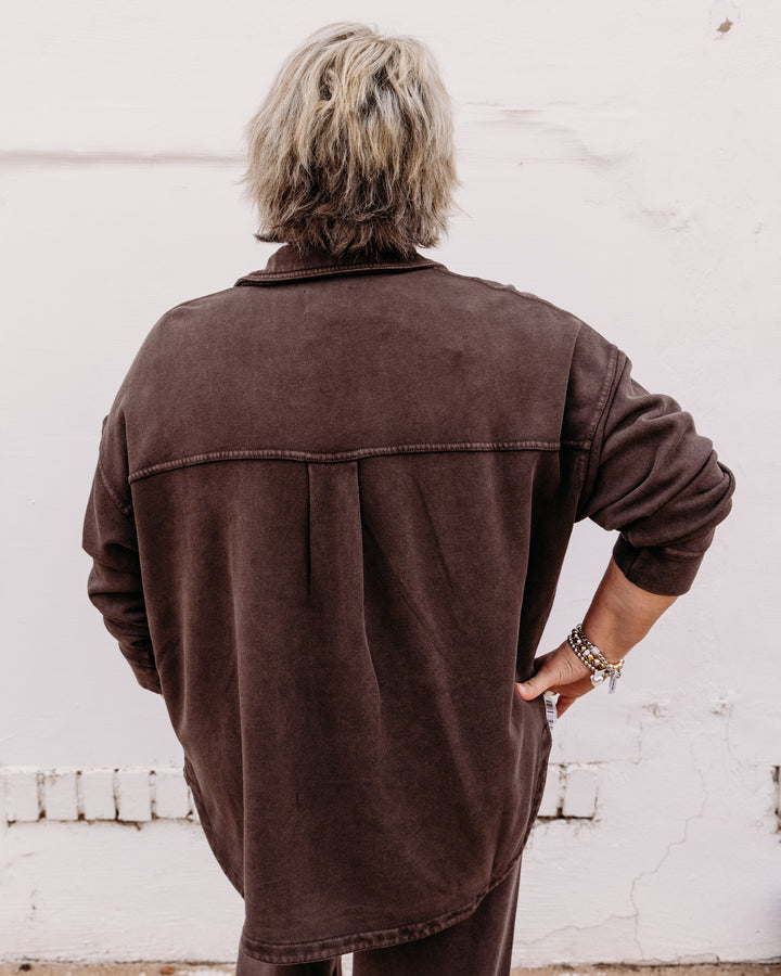 Z Supply: All Day Knit Jacket in Dark Chocolate
