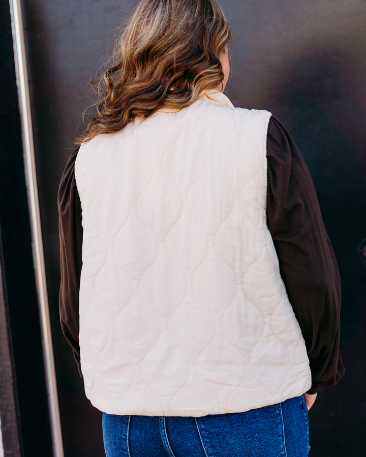 Dear John: Hadley Vest in Washed Cream - The Vogue Boutique