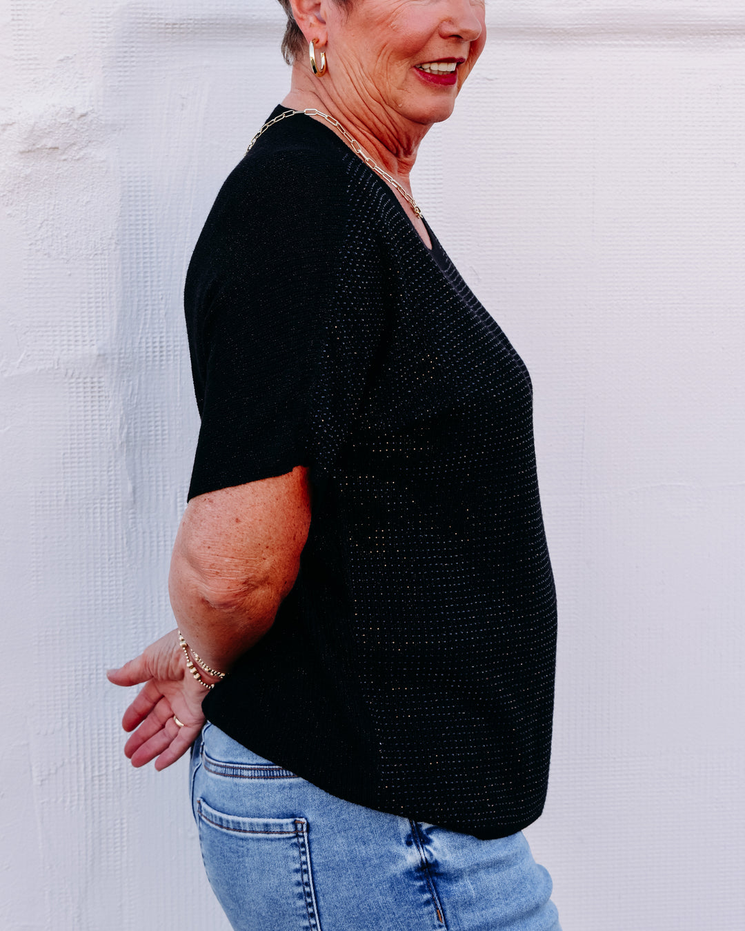 Joseph Ribkoff: LDS Top in Black (263900CO)