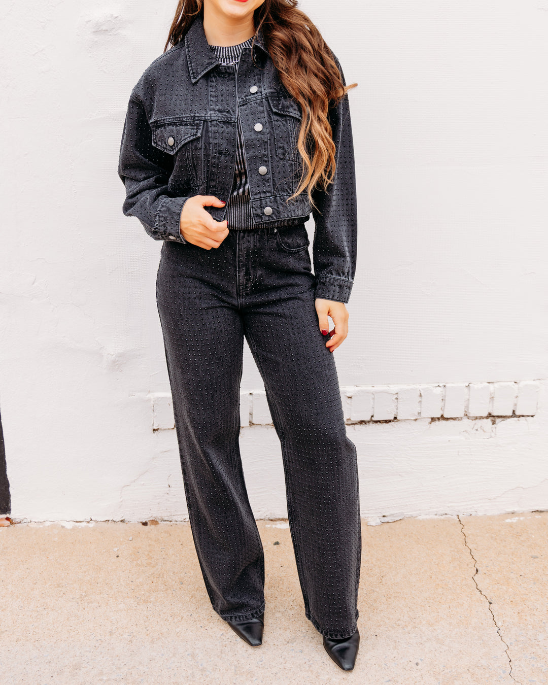 Velvet Heart: Nakita in Black Cosmos Rhinestones Jeans (DEB2-19745)