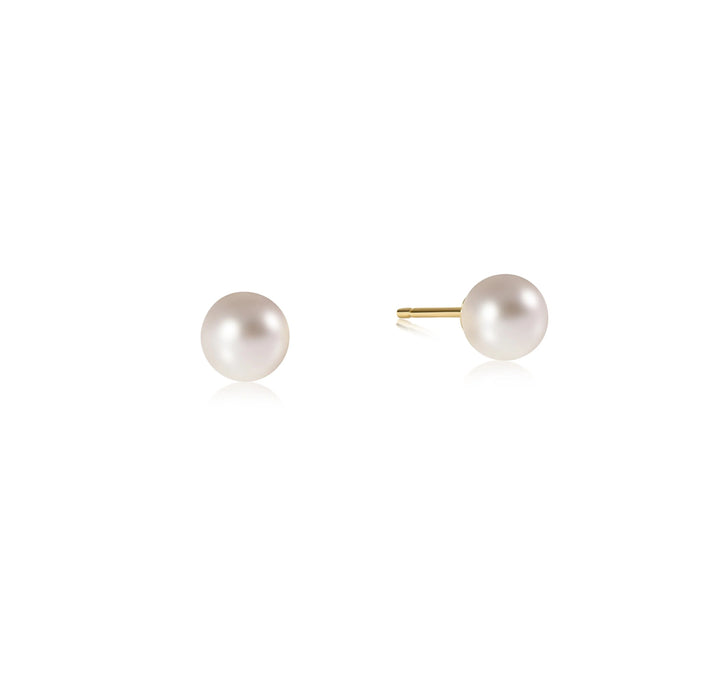 Enewton: Classic Ball Stud Earrings in Pearl - The Vogue Boutique