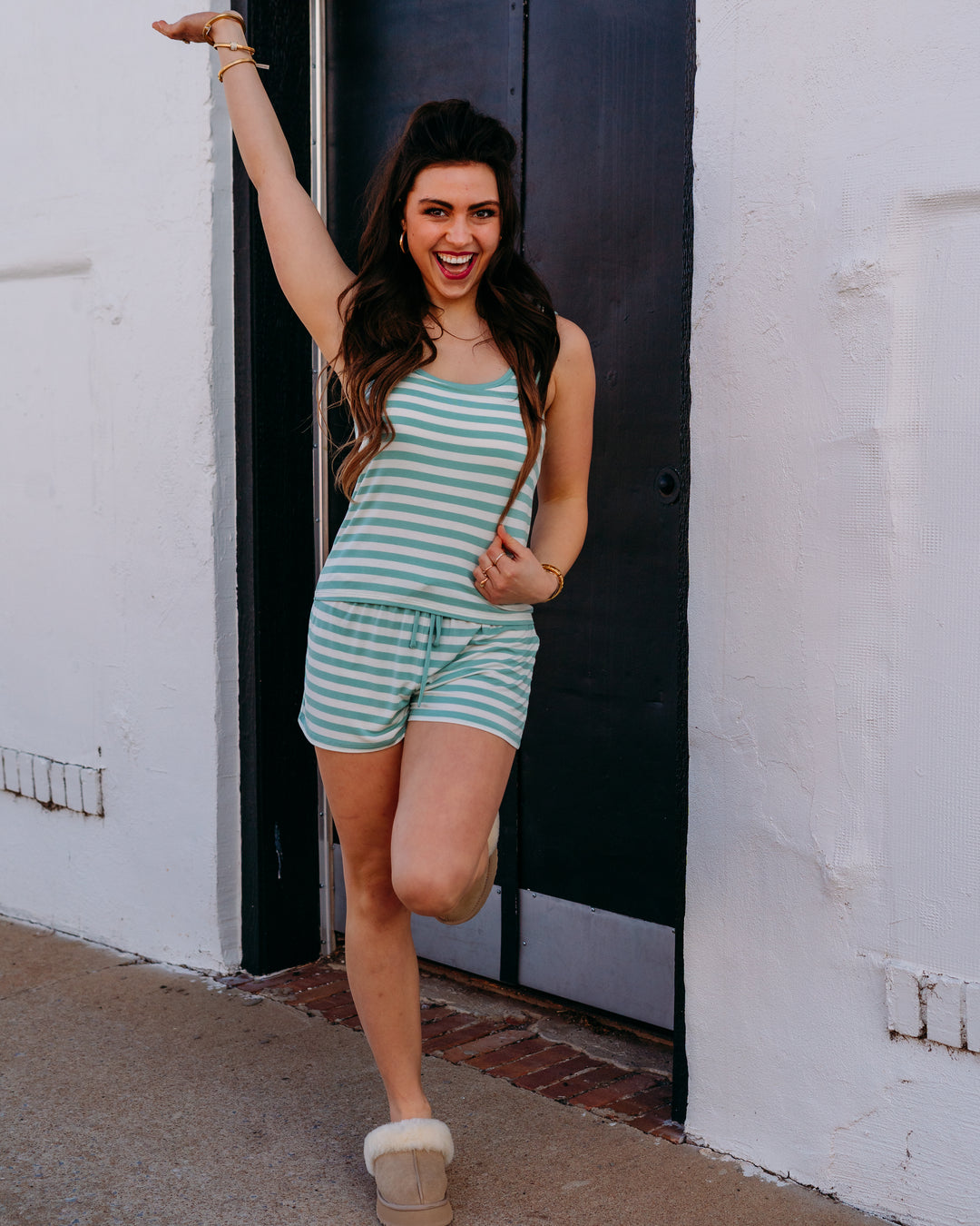 Z Supply: Nori Stripe Short in Crystal Green (ZLS261266) - The Vogue Boutique