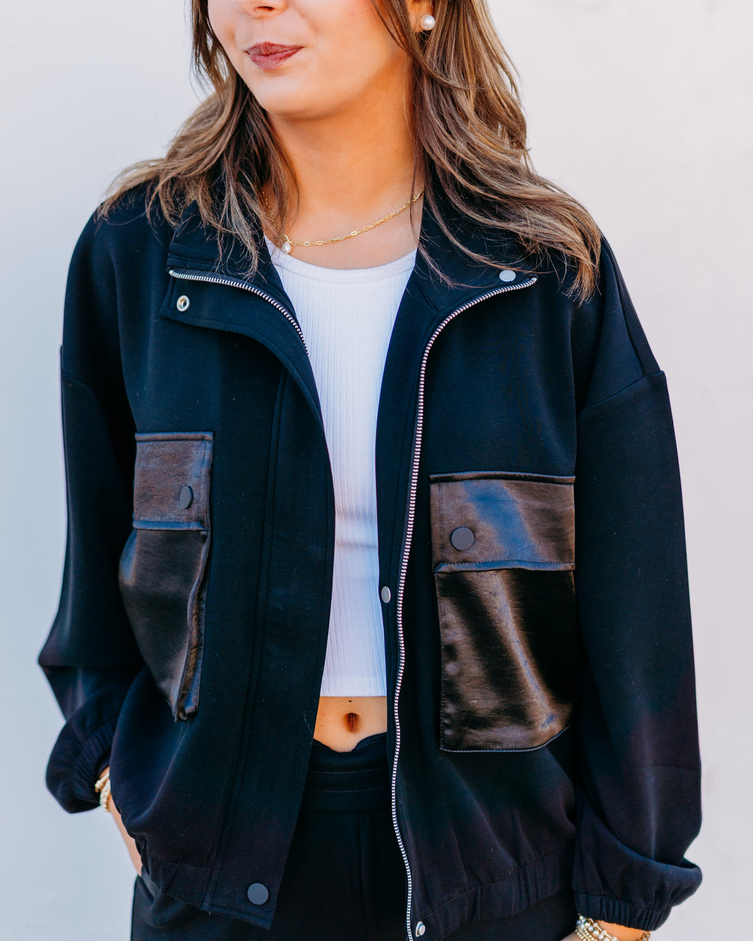 Esqualo: Black Modal Jacket (05501) - The Vogue Boutique