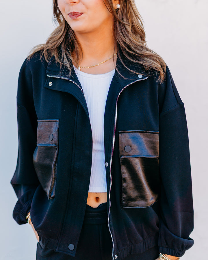 Esqualo: Black Modal Jacket (05501) - The Vogue Boutique