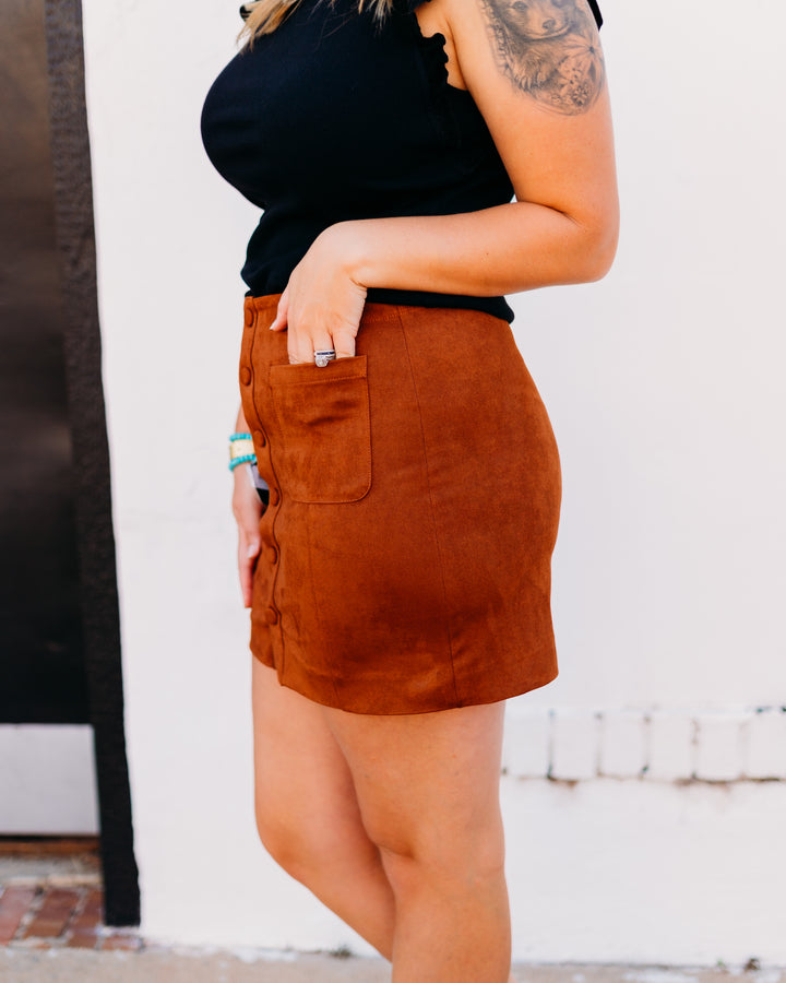 Dear John: Quinn Jean Skirt in Chocolate - The Vogue Boutique