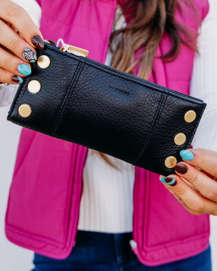 Hammitt: 110 north – black/brushed gold red zip (4584)