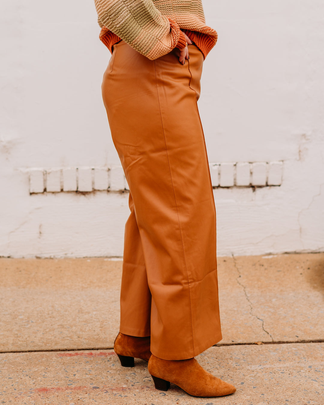 Another Love: Sparkle Leather Jeans in Brown Sugar - The Vogue Boutique