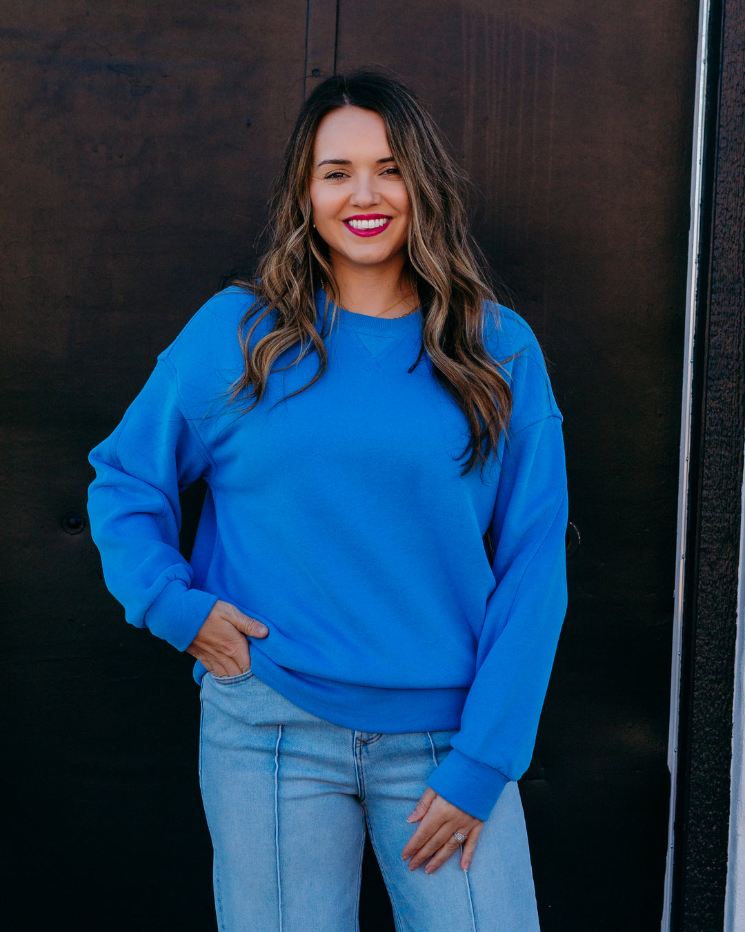 Spanx: Cotton Fleece Crewneck Tunic in Aster (22160R) - The Vogue Boutique