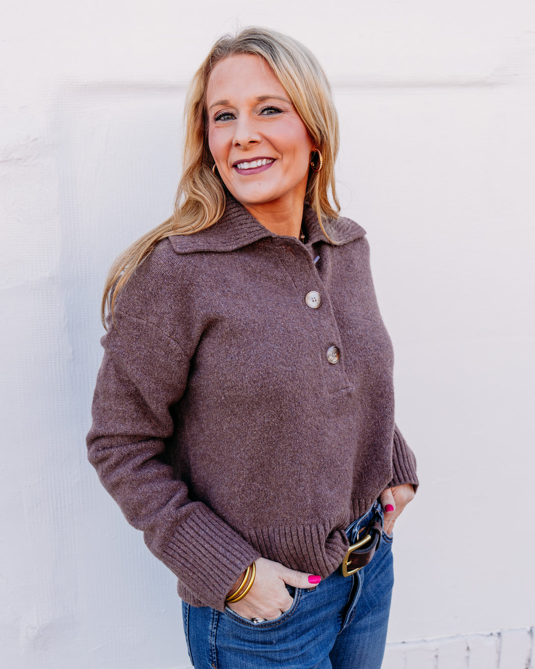 Free People: TRADING UP POLO in Enchanted Oak Melange (FP-OB2330737-2200)