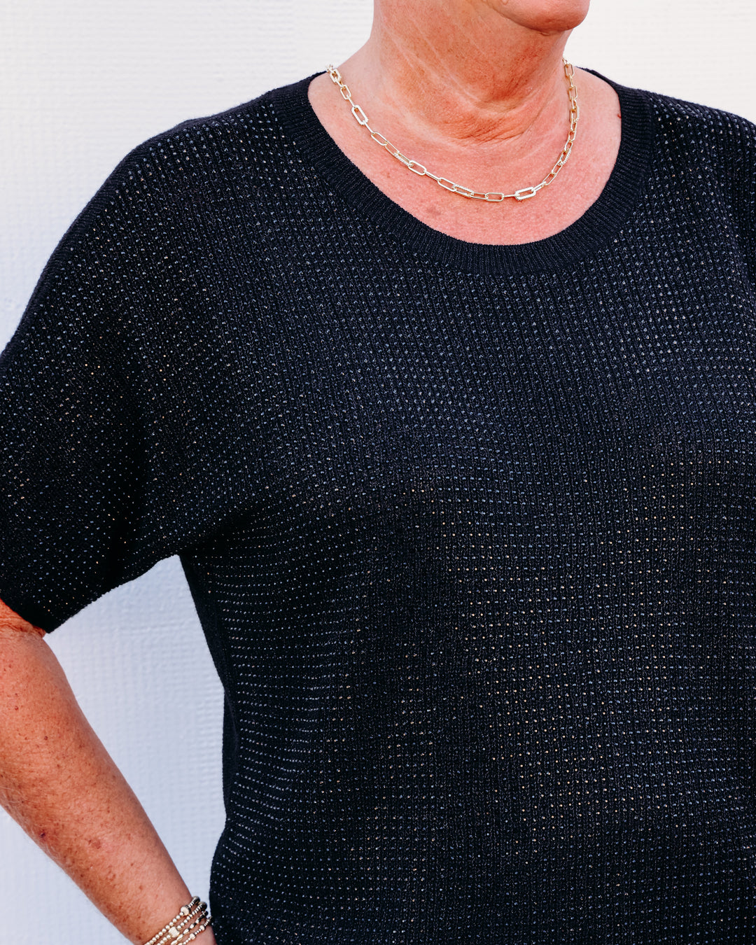 Joseph Ribkoff: LDS Top in Black (263900CO)