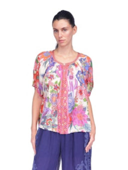 Johnny Was: Avah Button Down Shirt Kallie C15925-4 - The Vogue Boutique