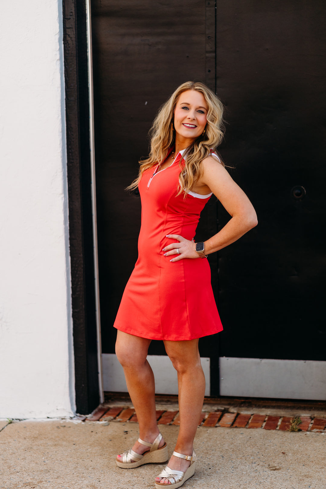 Thread & Supply: Serena Dress in Red Ruby - The Vogue Boutique