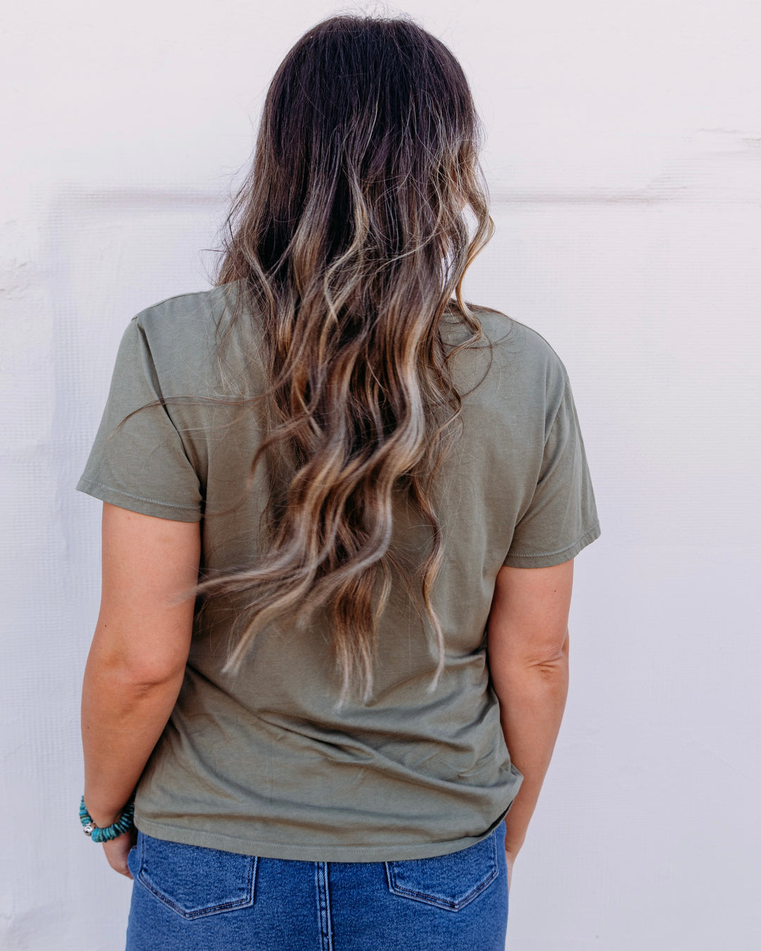 Project Social T: Better In Boots Tee in Olive Green