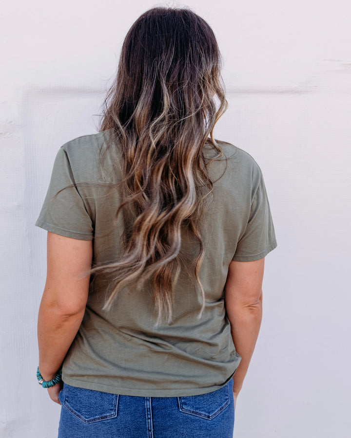 Project Social T: Better In Boots Tee in Olive Green