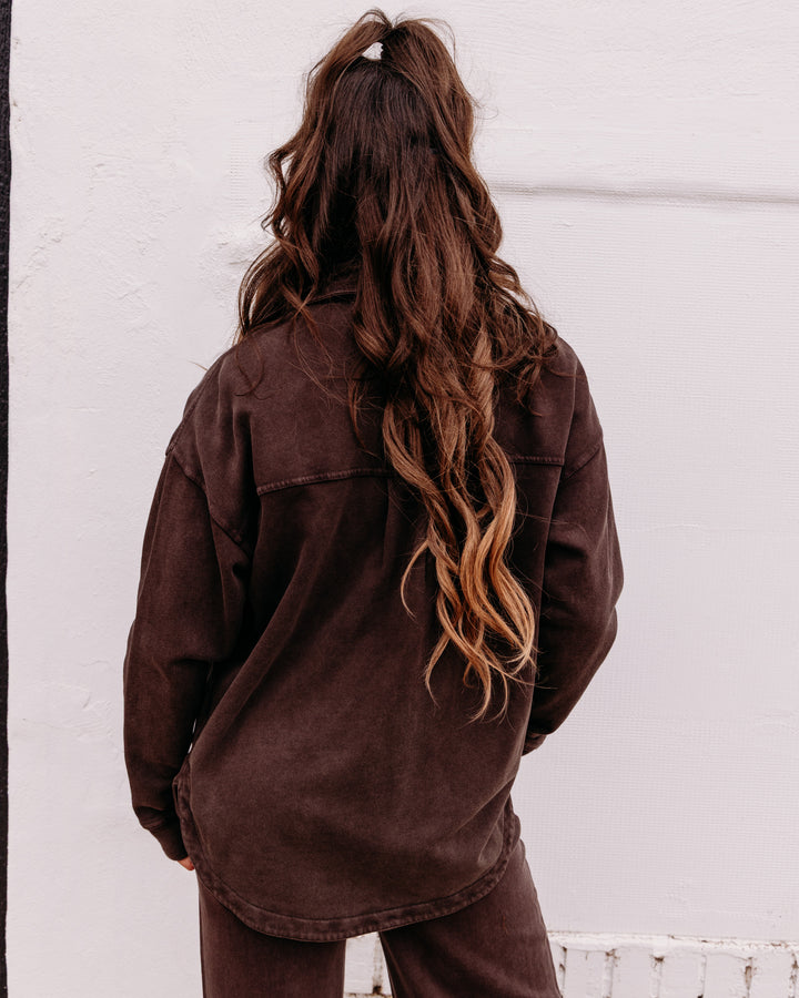 Z Supply: All Day Knit Jacket in Dark Chocolate