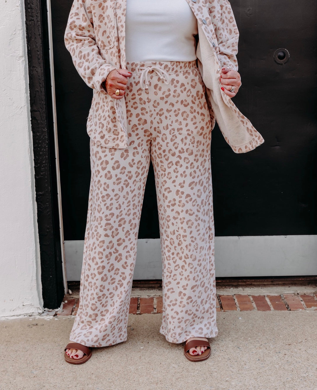 Z Supply: Hunter Knit Leopard Pant in Sandstone (ZP263250S)
