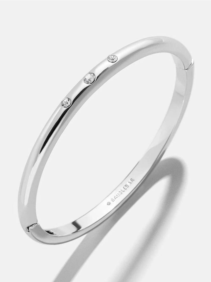 BaubleBar: Nadia Three Stone Classic Hinge Bangle in Gold  (86278)