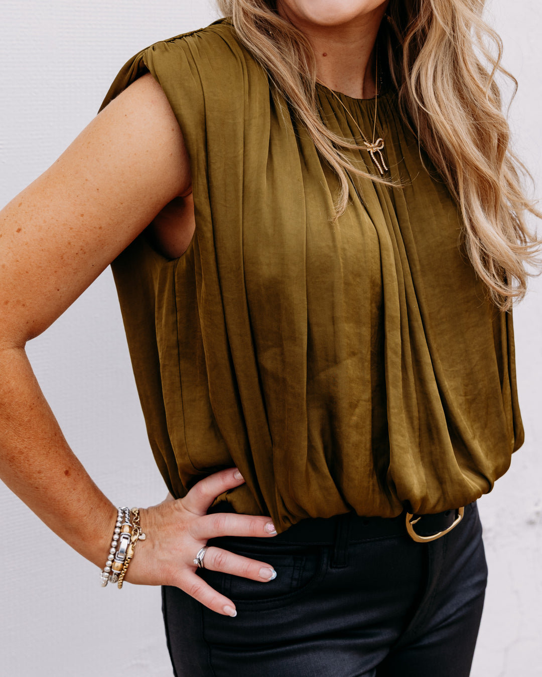 Steve Madden: Milana Top in Fir Green (BP304712)