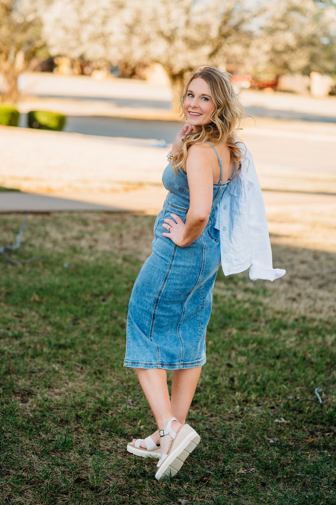Steve Madden: Giselle Dress Blue Denim - The Vogue Boutique