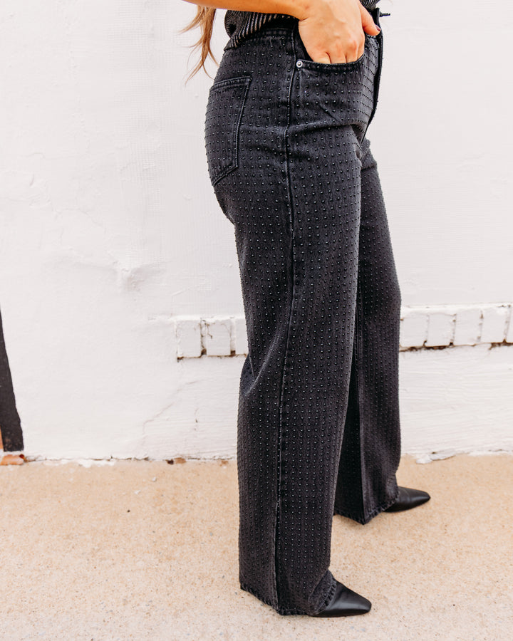 Velvet Heart: Nakita in Black Cosmos Rhinestones Jeans (DEB2-19745)