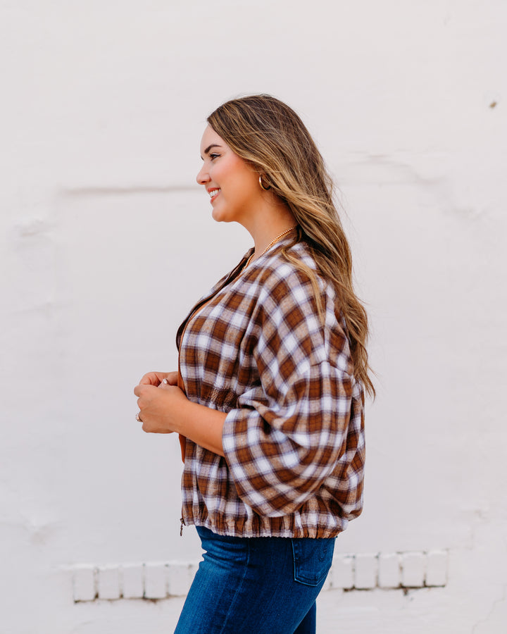 Ivy Jane: Plaid Jacket in AS (121180) - The Vogue Boutique
