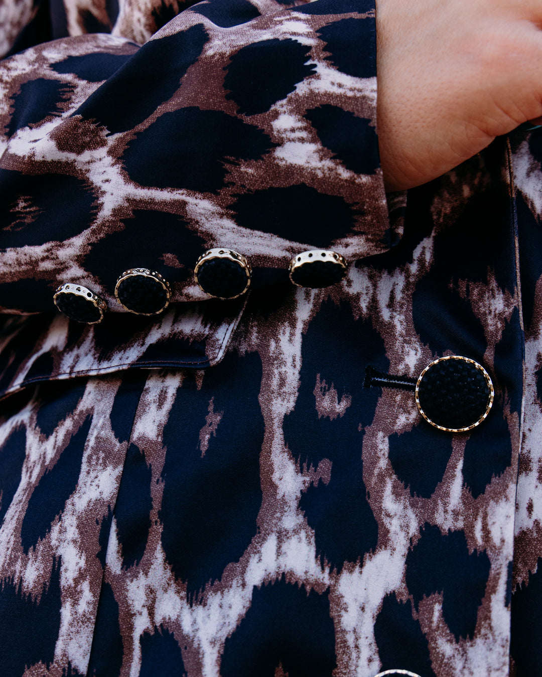 Jade: Leopard Button down Coat (79H5176)