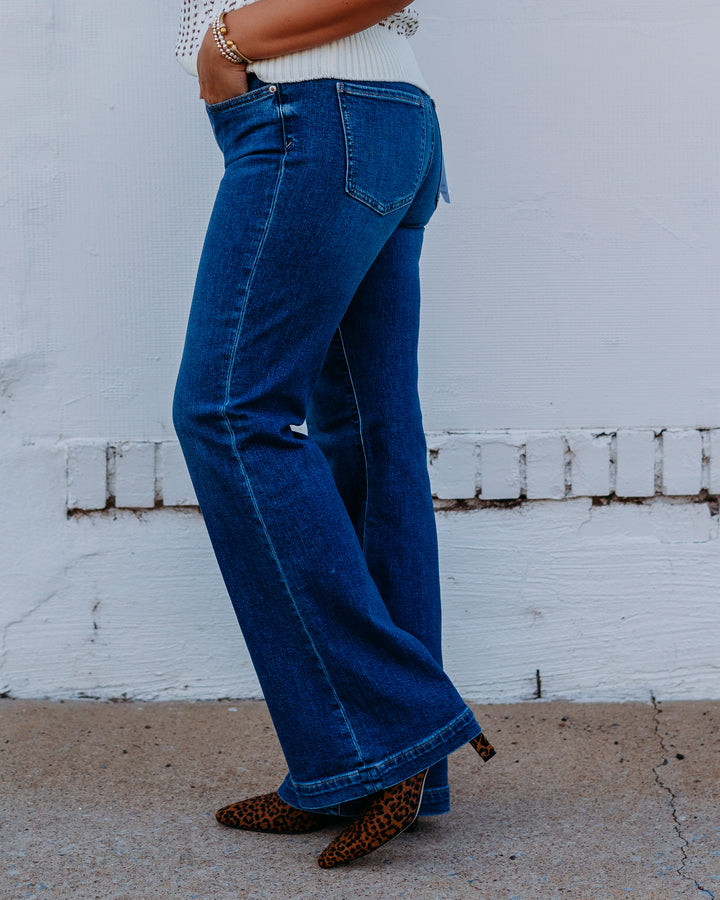 Daze: The Heartbreaker Mid Rise Flare in Influencer - The Vogue Boutique