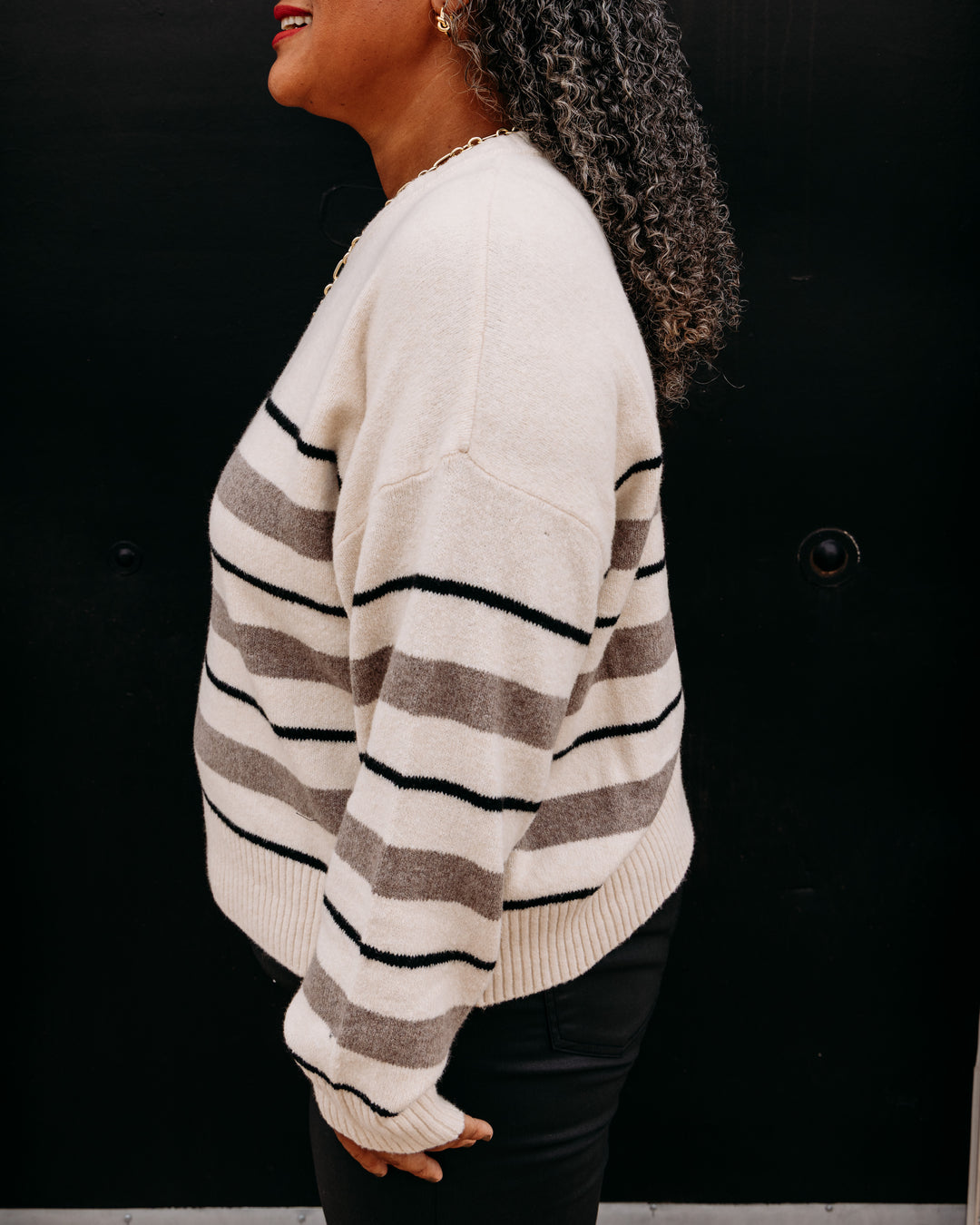 Z Supply: Cirrus Stripe Sweater in Chalk
